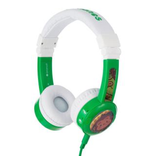 Słuchawki z mikrofonem BuddyPhones InFlight Green dla dzieci 75/85/94dB