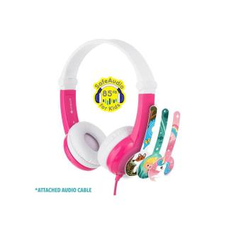 Słuchawki z mikrofonem BuddyPhones Connect Pink dla dzieci 85dB