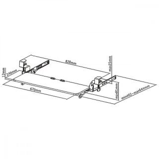 Uchwyt na klawiaturę regulowany podbiurkowy MC-462