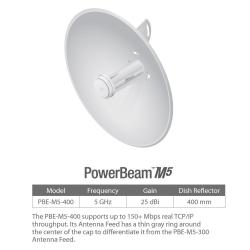 Access Point UBIQUITI PowerBeam M5 25dBi 5GHz 802.11n PoE...