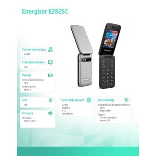 Telefon E282SC DualSIM 512MB RAM 4GB srebrny