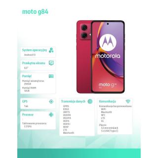 Smartfon moto g84 12/256 GB Czerwony