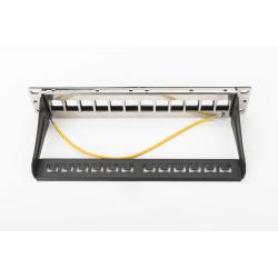 Patch panel pusty DIGITUS 10" 12 port 1U do modułów keystone (RAL 9005)