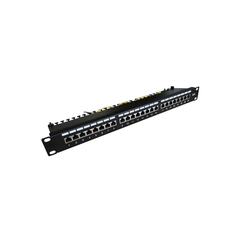 Patch panel DIGITUS 19" 24x RJ45 S/FTP kat. 6 1U z tacką