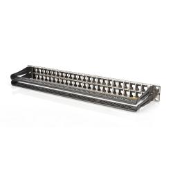 Patch panel pusty DIGITUS 19" 48 port 1U do modułów keystone (RAL 9005)