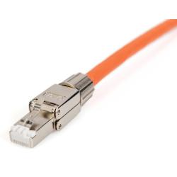 Wtyk RJ45 DIGITUS kat. 6A PoE 10GbE ekran., beznarzędziowy, zakręcany, metalowy dł.50mm