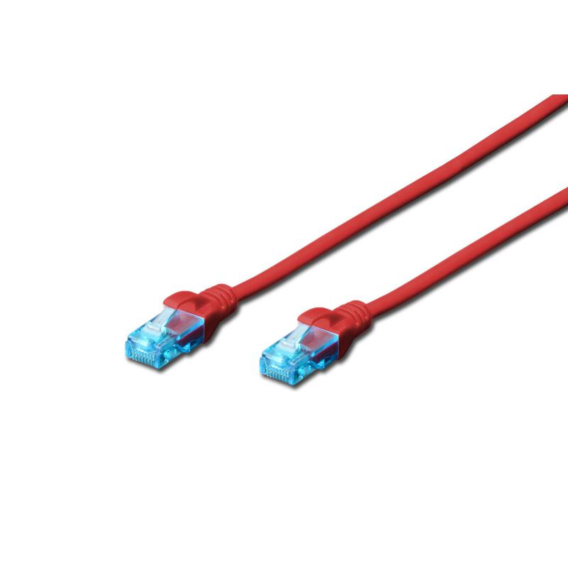 Patchcord DIGITUS UTP kat. 5e 2m PVC czerwony