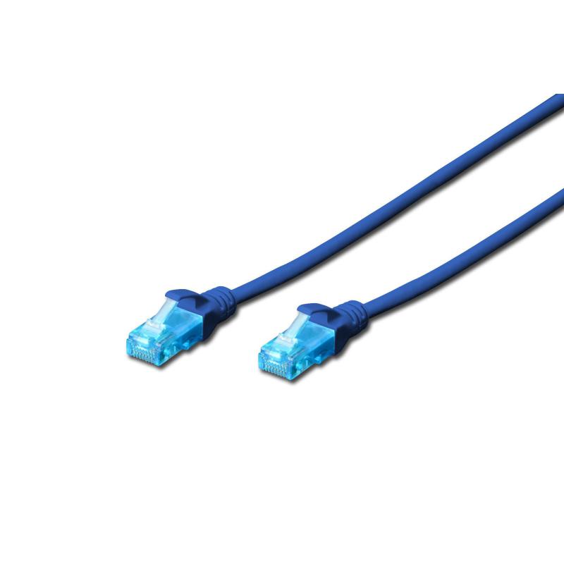 Patchcord DIGITUS UTP kat. 5e 5m PVC niebieski