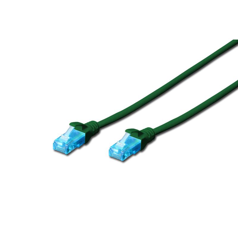 Patchcord DIGITUS UTP kat. 5e 2m PVC zielony