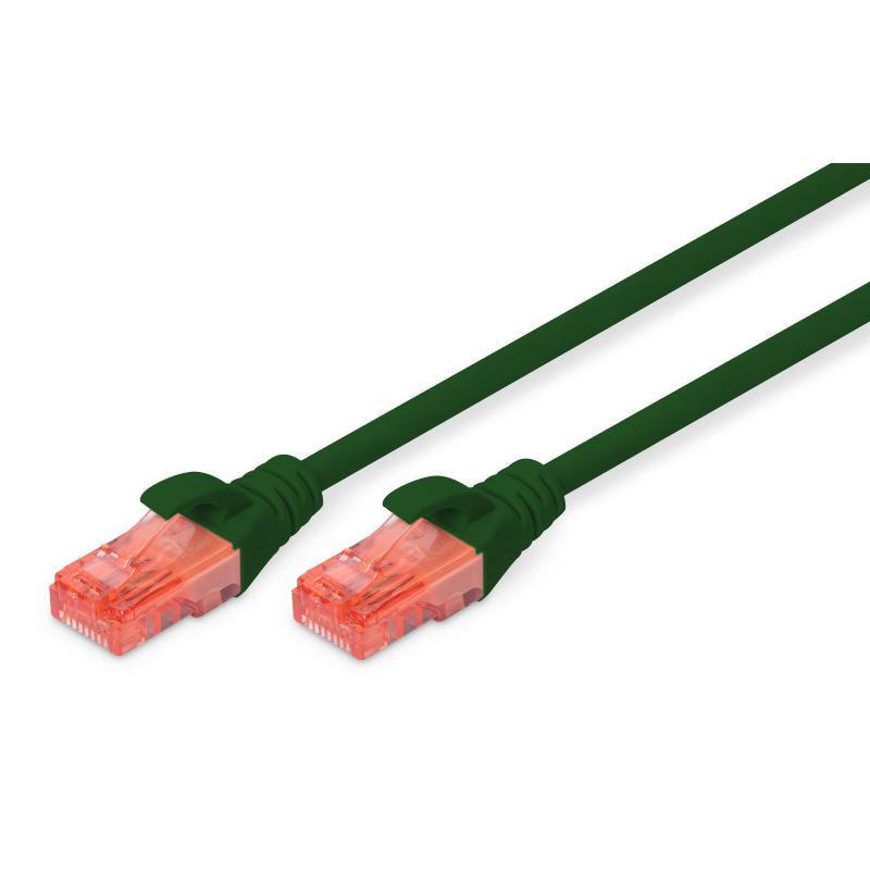 Patchcord DIGITUS UTP kat. 6 0,5m PVC zielony