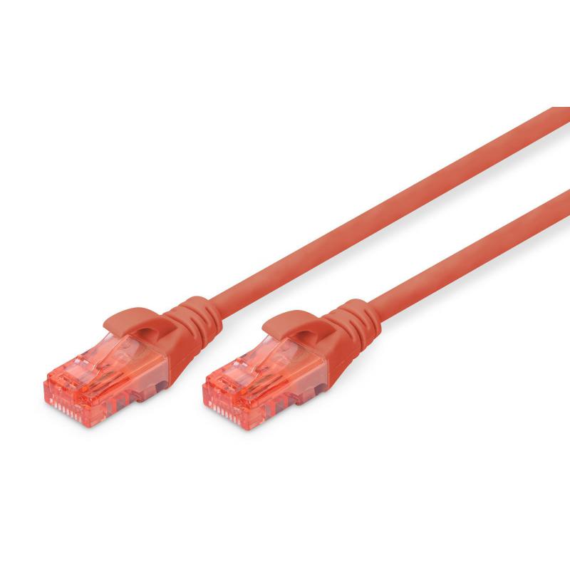 Patchcord DIGITUS UTP kat. 6 2m PVC czerwony