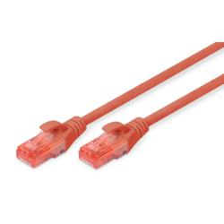 Patchcord DIGITUS UTP kat. 6 3m PVC czerwony