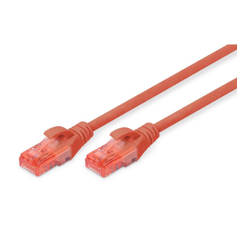 Patchcord DIGITUS UTP kat. 6 5m PVC czerwony