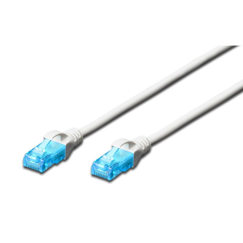 Patchcord DIGITUS UTP kat. 5e 1m PVC biały