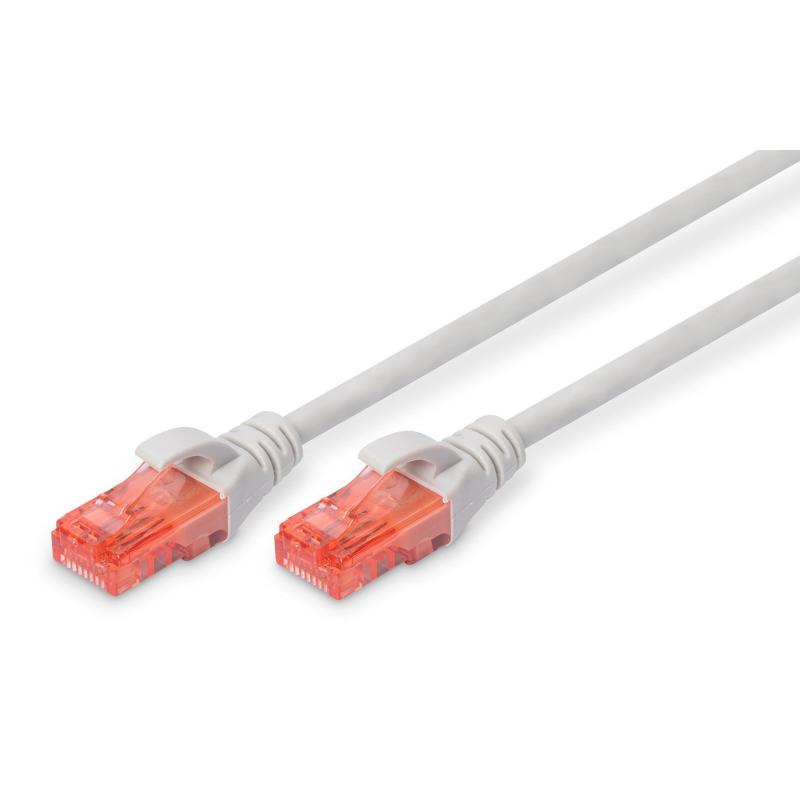 Patchcord DIGITUS UTP kat. 6 10m PVC szary