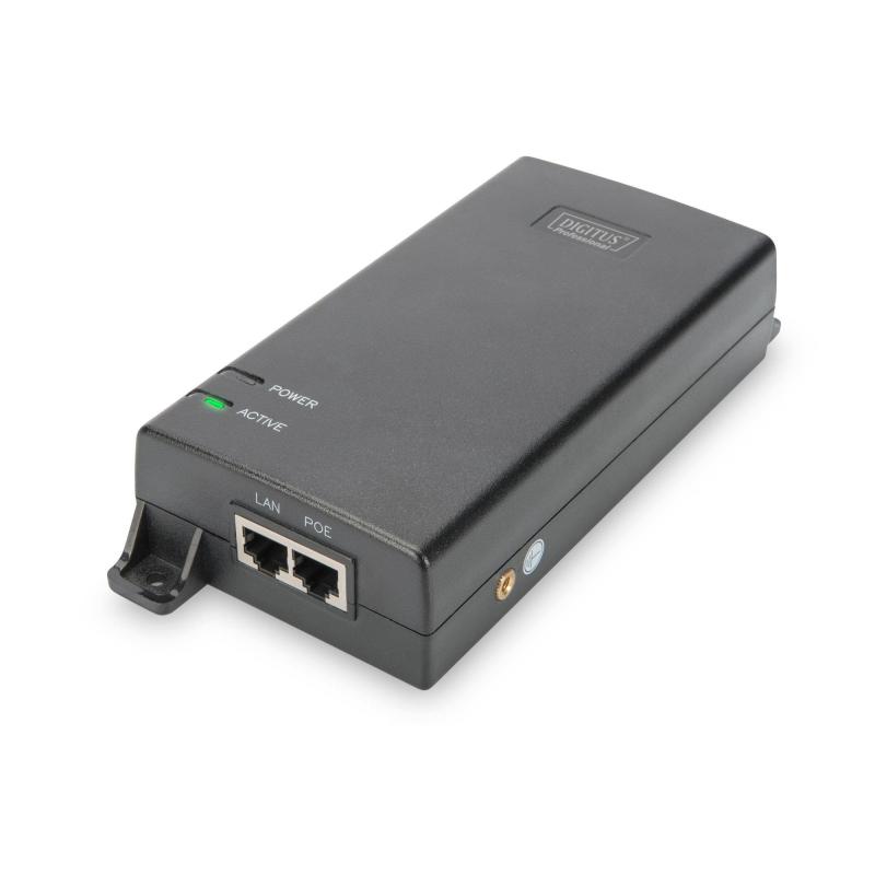 Zasilacz/Adapter PoE+ DIGITUS 802.3at max. 48V 60W Gigabit aktywny