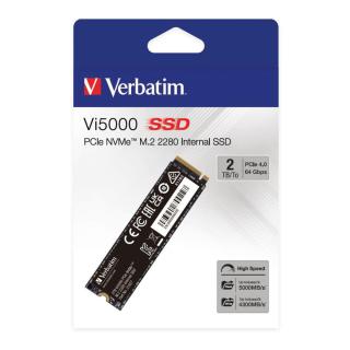 Dysk SSD Verbatim Vi5000 2TB M.2 PCIe Gen4 NVME 2280 (5000/4300 MB/s)