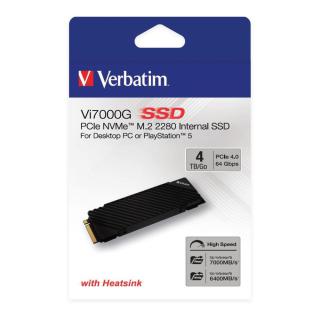 Dysk SSD Verbatim Vi7000G 4TB M.2 PCIe Gen4 NVME 2280 (7000/6400 MB/s)