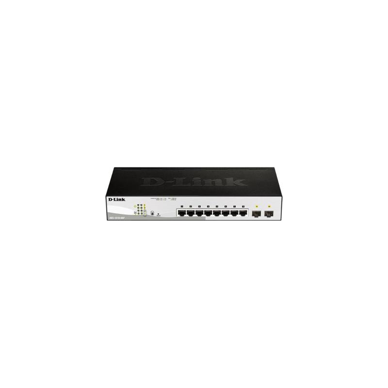 Switch zarządzalny D-Link DGS-1210-08P 8x1000 Mbps Gigabit PoE 2x SFP