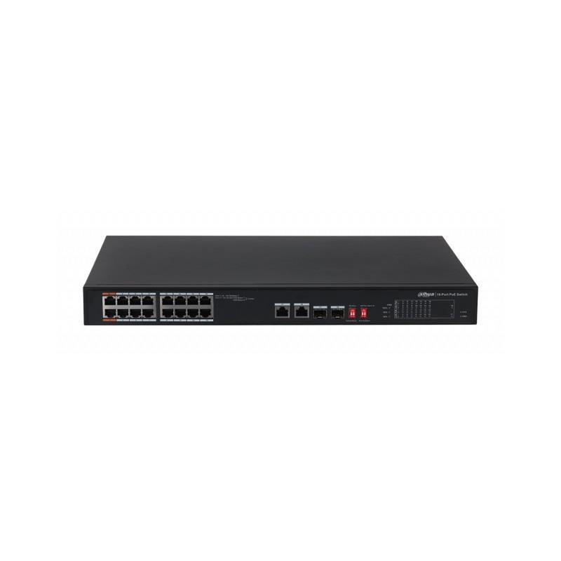 Switch niezarządzalny Dahua PFS3218-16ET-135 16x10/100M PoE 2x1G Combo