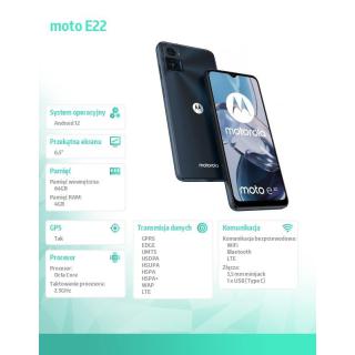 Smartfon moto E22 4/64 GB, Astro Black