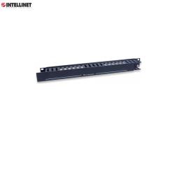 Organizer Kabli Intellient Rack 19" 1U z pokrywą, czarny