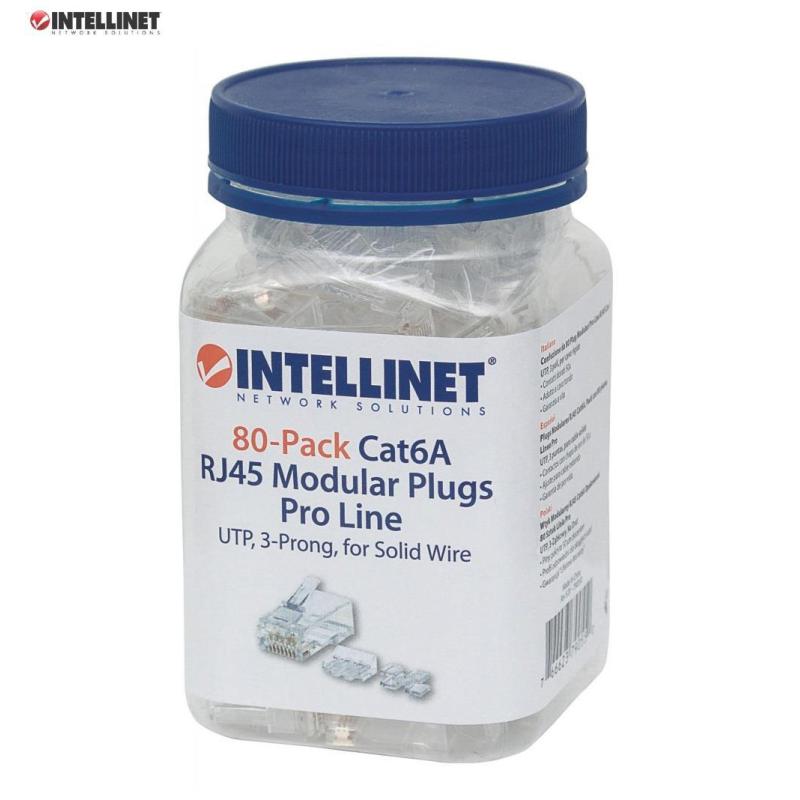 Wtyk Intellinet RJ45 8P/8C UTP Cat.6a/drut 80szt.