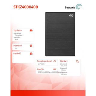 Dysk One Touch 4TB 2,5 STKZ4000400 czarny