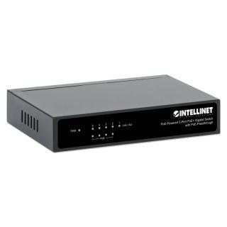 Switch Gigabit 5xPoE Passthrough zasilany PoE lub AC,68W