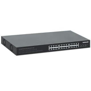 Przełącznik Gigabit 24x RJ45 PoE+, 4x SFP+ 10G Uplink