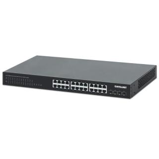 Przełącznik Gigabit 24x RJ45 PoE+, 4x SFP+ 10G Uplink