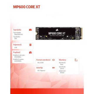 Dysk SSD MP600 CORE XT 4TB 5000/4400 MB/s M.2 PCIe Gen 4x4 NVMe 1.4