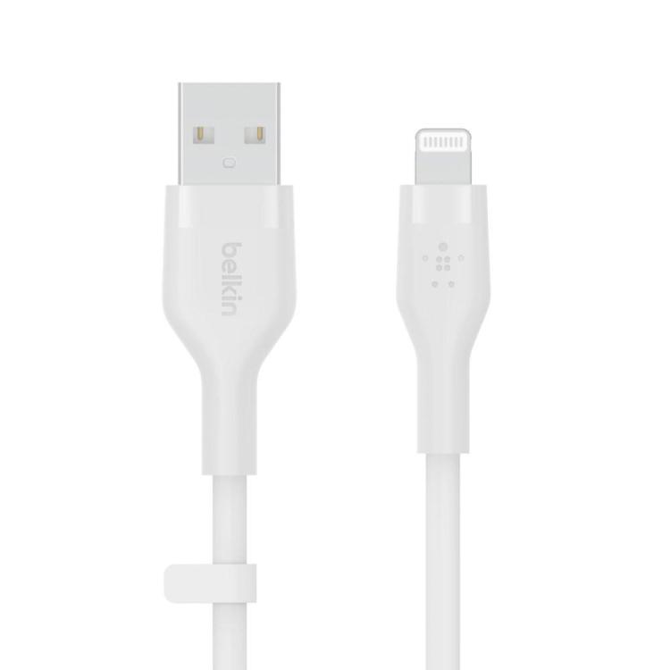 BELKIN KABEL USB-A - LIGHTNING SILICONE 1M BIAŁY