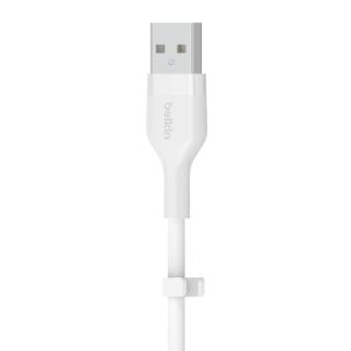 BELKIN KABEL USB-A - LIGHTNING SILICONE 1M BIAŁY