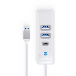 ORICO HUB USB-A 2X USB-A 3.1 + USB-C, BIAŁY