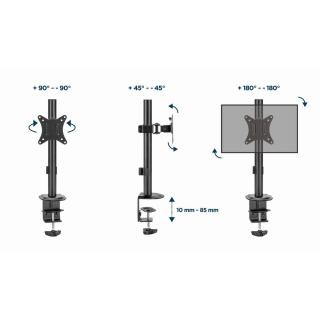 GEMBIRD BIURKOWE REGULOWANE RAMIĘ NA MONITOR 17"-32", DO 9 KG