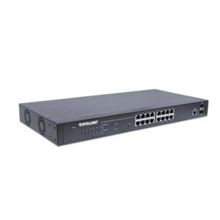 Przełącznik Gigabit zarządzalny 16x RJ45 PoE+/2 sloty SFP