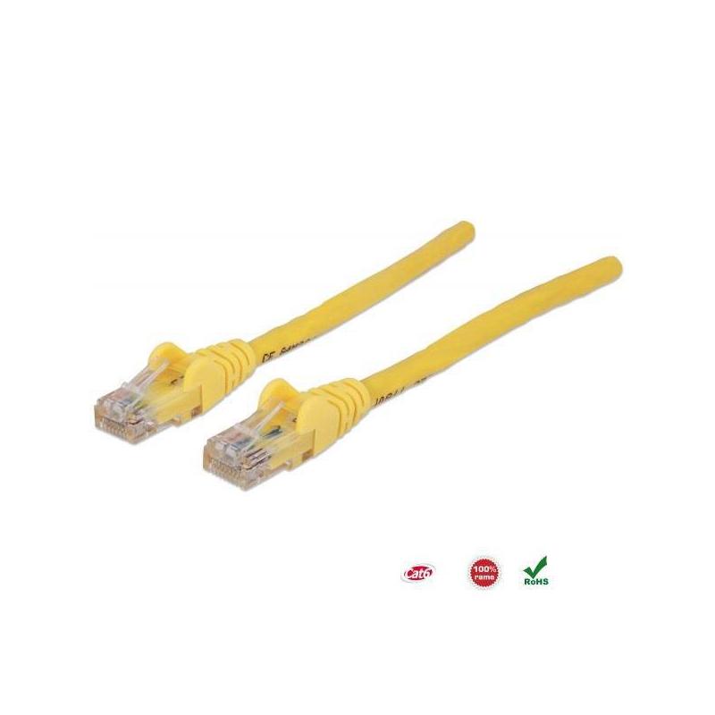 PatchCord 100% miedź Intellinet Cat.6 UTP, 0,5m, żółty