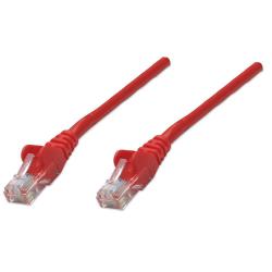 PatchCord 100% miedź Intellinet Cat.5e UTP, 0,5m, czerwony