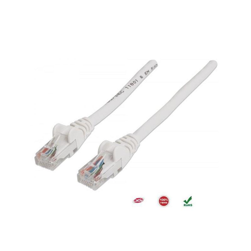 PatchCord 100% miedź Intellinet Cat.5e UTP, 0,5m, biały