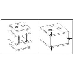 Szafa wisząca Intellinet BASIC, 9U, 540x400, Rack 19", szklane drzwi, FLATPACK, szara