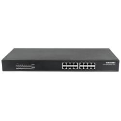 Switch niezarządzalny Intellinet 16x 10/100/1000 Mbps PoE+ 220W Rack 19"