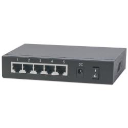 Switch niezarządzalny Intellinet 5x 10/100/1000 Mbps w tym 1x port PoE+ Passthrough 26W/68W Desktop