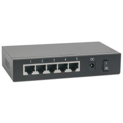 Switch niezarządzalny Intellinet 5x 10/100/1000 Mbps w tym 1x port PoE+ Passthrough 26W/68W Desktop