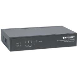 Switch niezarządzalny Intellinet 5x 10/100/1000 Mbps w tym 1x port PoE+ Passthrough 26W/68W Desktop