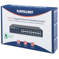 Switch niezarządzalny Intellinet 16x 10/100/1000 Mbps Desktop/Rack 19"