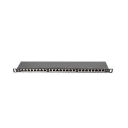 Patch panel Lanberg PPS6-0024-B 24 port 0.5U kat.6 ekranowany czarny