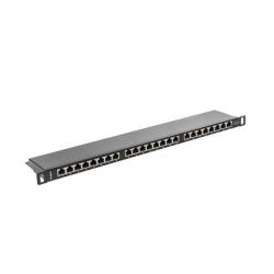 Patch panel Lanberg PPS6-0024-B 24 port 0.5U kat.6 ekranowany czarny