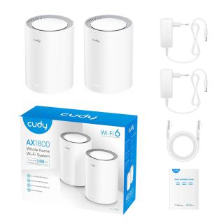 Access Point CUDY M1800(2-Pack) AX1800 Dual Band Wi-Fi 2x Gigabit Mesh