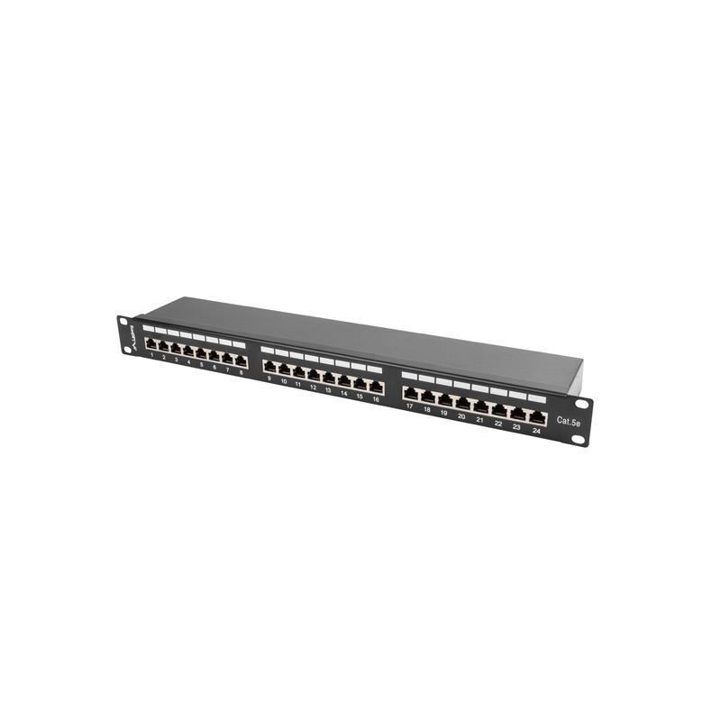 Patch panel Lanberg PPS5-1024-B 24 port 1U kat.5e ekranowany czarny